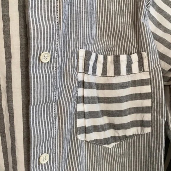 Solid & Striped Cotton Shirt - Picture 4 of 6